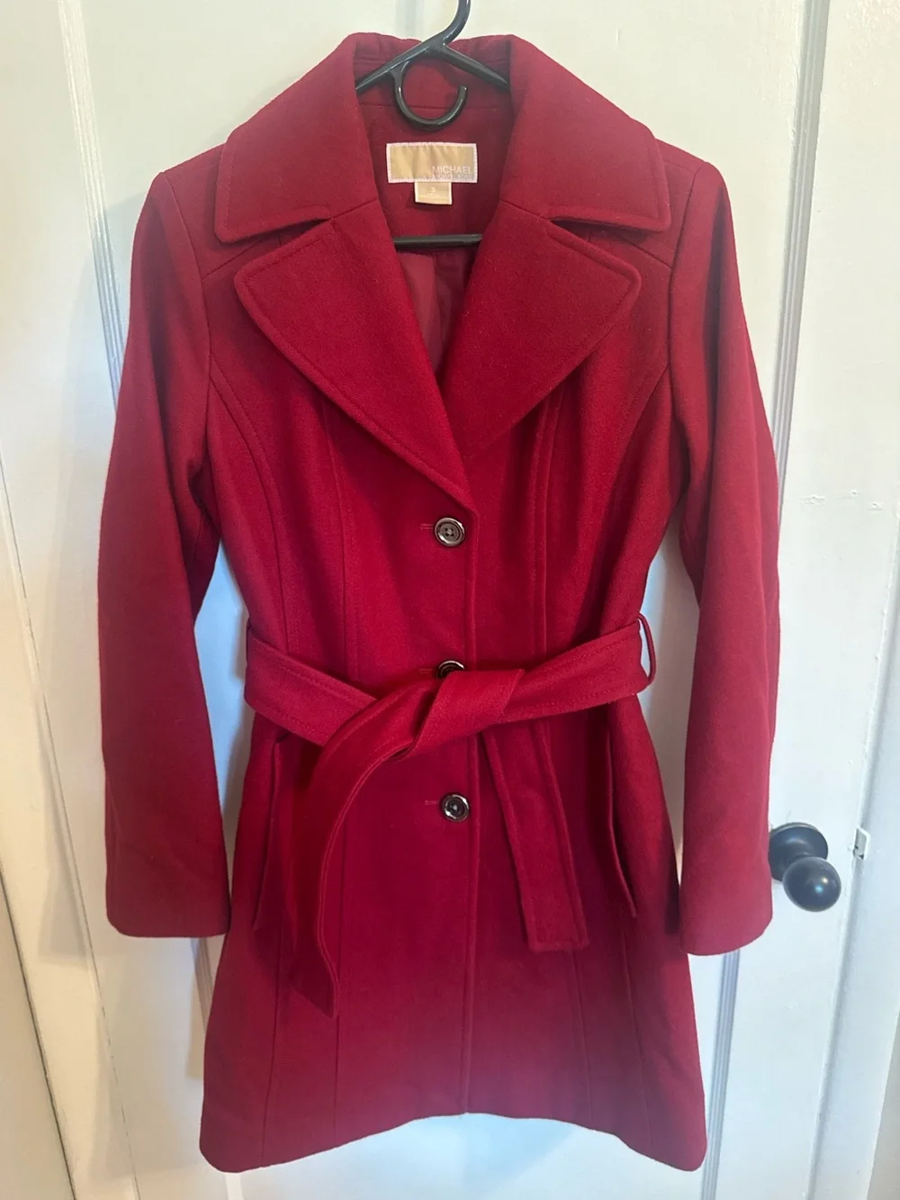 Michael Kors Red Wool Coat